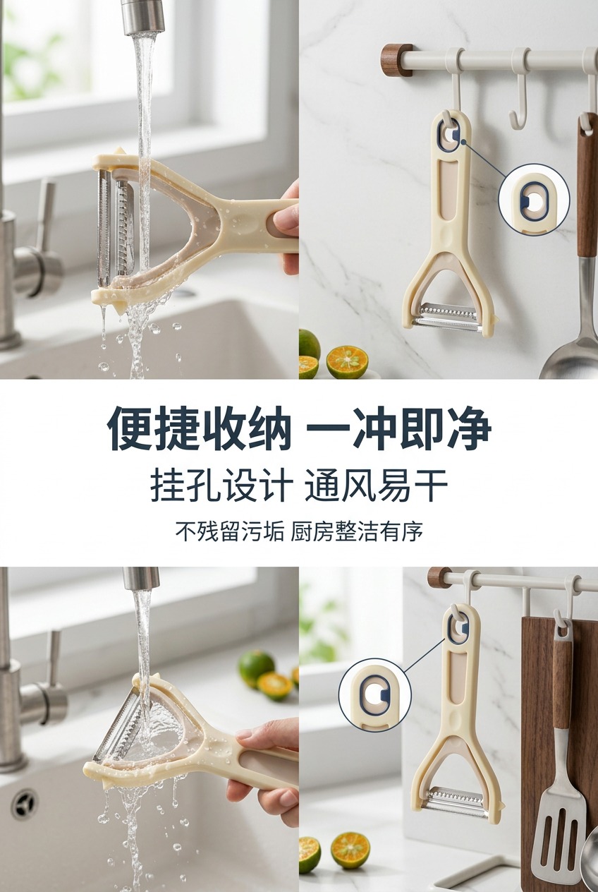 家用水果刀瓜果刀厨房多功能苹果削皮刀刨皮刀去皮器多功能二和一详情9