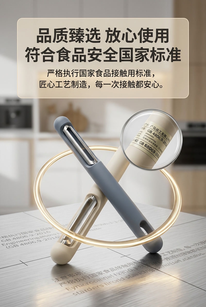 硅胶手柄不锈钢削皮刀水果刨子家用厨房土豆削皮器苹果去皮刀详情10