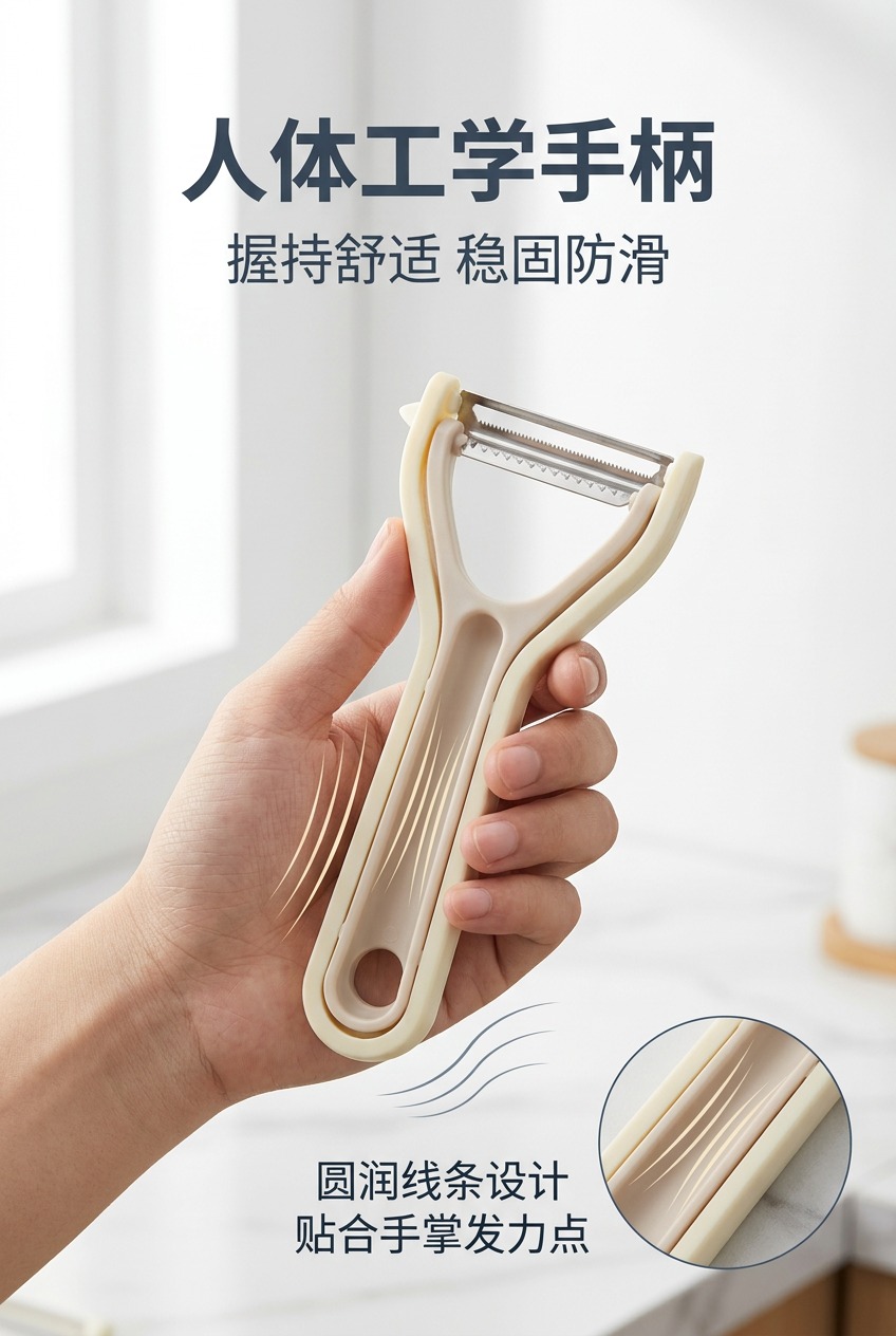 家用水果刀瓜果刀厨房多功能苹果削皮刀刨皮刀去皮器多功能二和一详情8