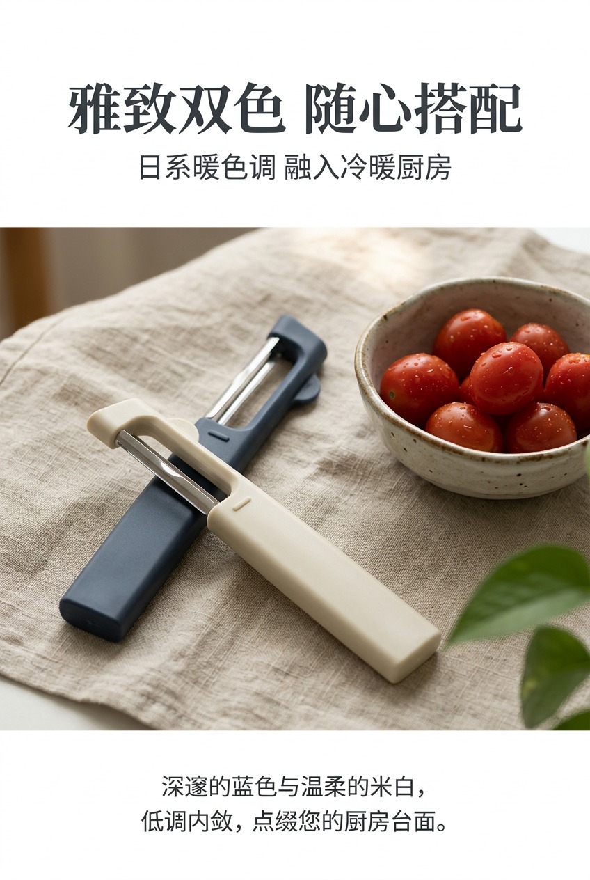 日式立式削皮刀米白灰色厨房用品木质台面切割刀片削皮器2元商品区详情8