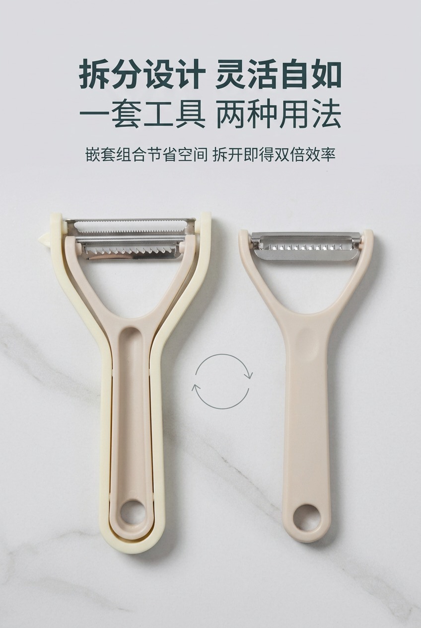 家用水果刀瓜果刀厨房多功能苹果削皮刀刨皮刀去皮器多功能二和一详情2