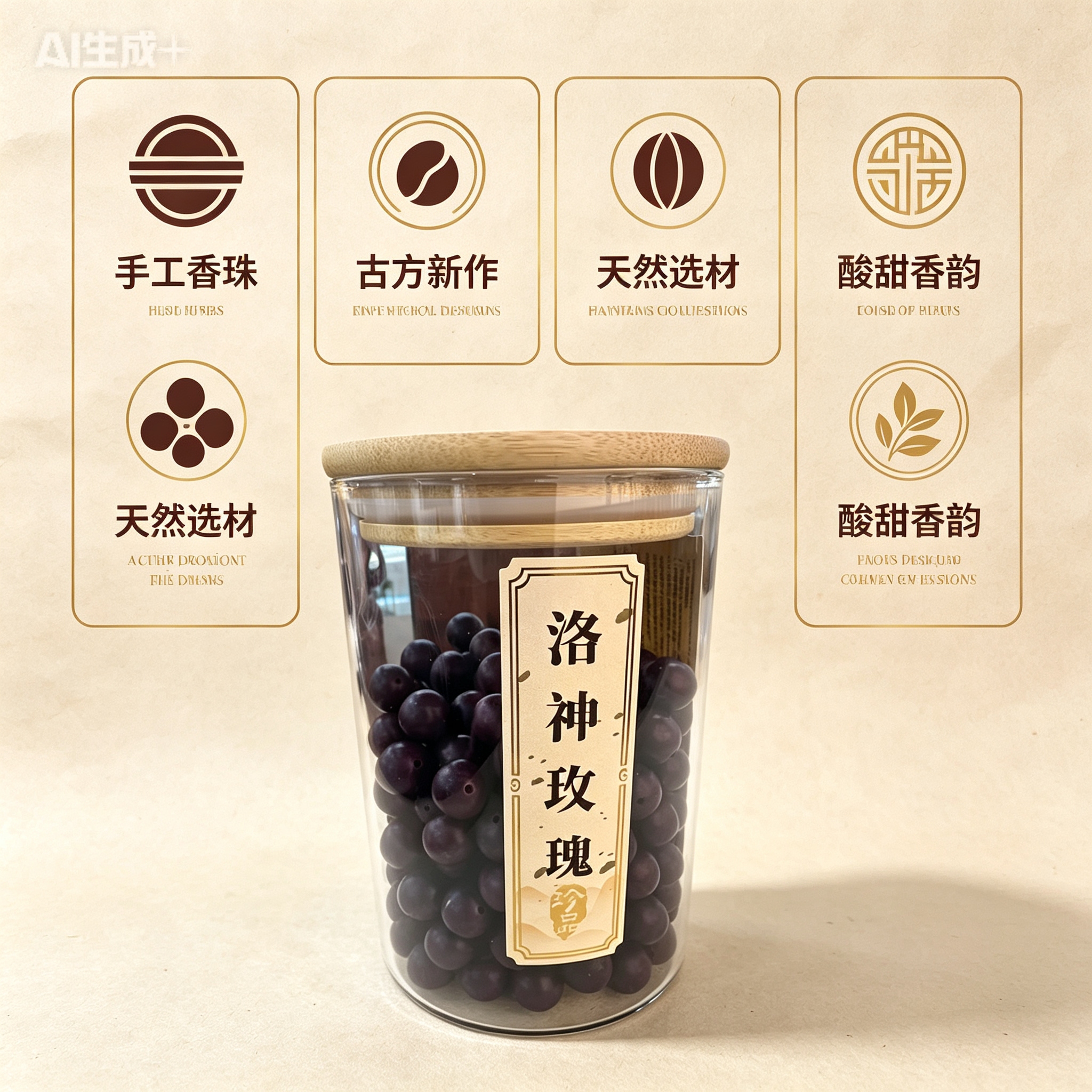 天然中药珠 手工串珠散珠 文玩配饰珠子瑶香阁#0.8洛神玫瑰散珠/颗详情2