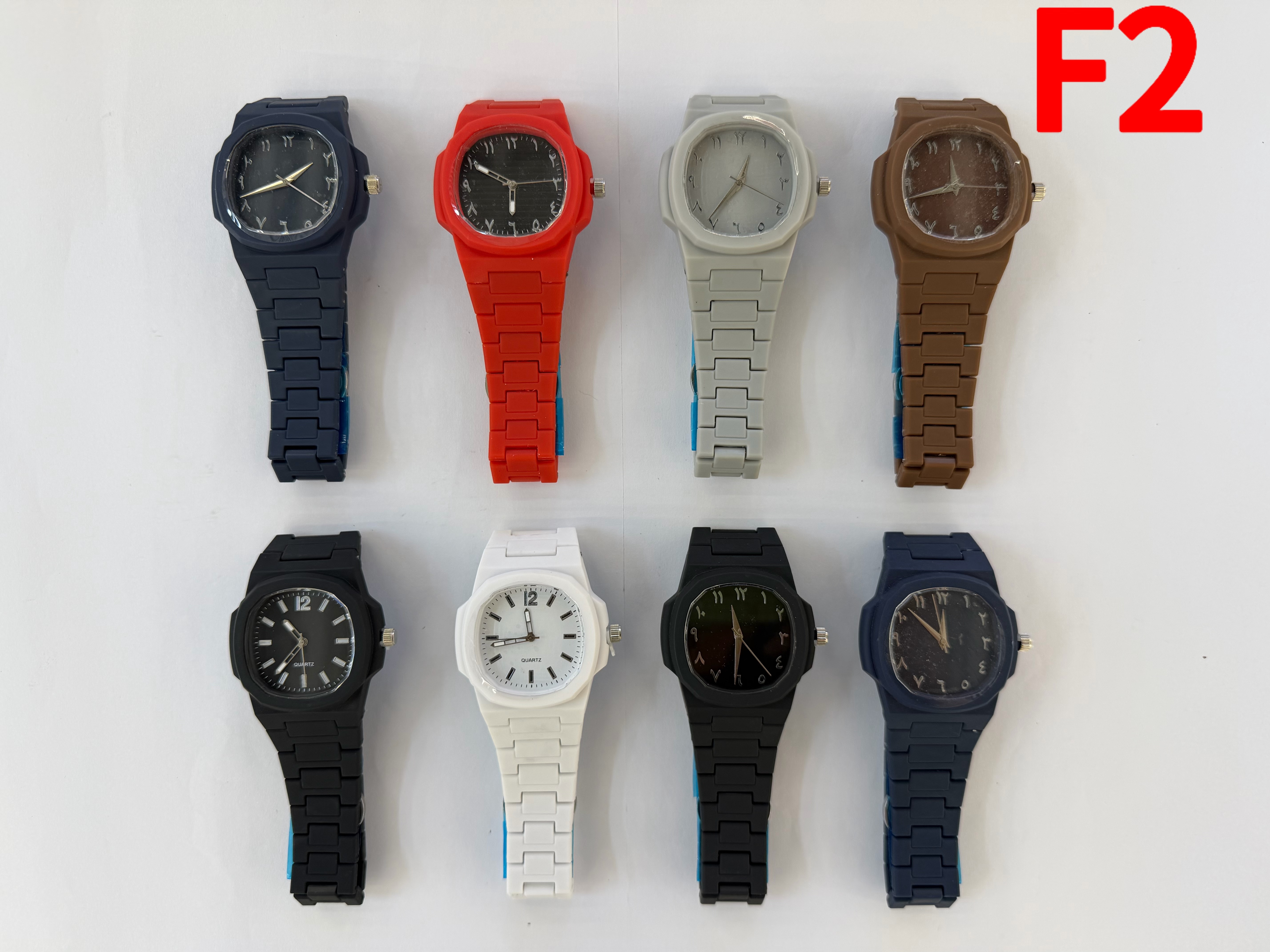 F2 moda touch watch caja de color embalaje diseño simple color dopamina reloj de cadena de cuarzo adecuado para uso diario comercio exterior al por mayor reloj de cadena simple reloj de pulsera cuarzo para hombres y mujeres estudiantes universal reloj de tendencia