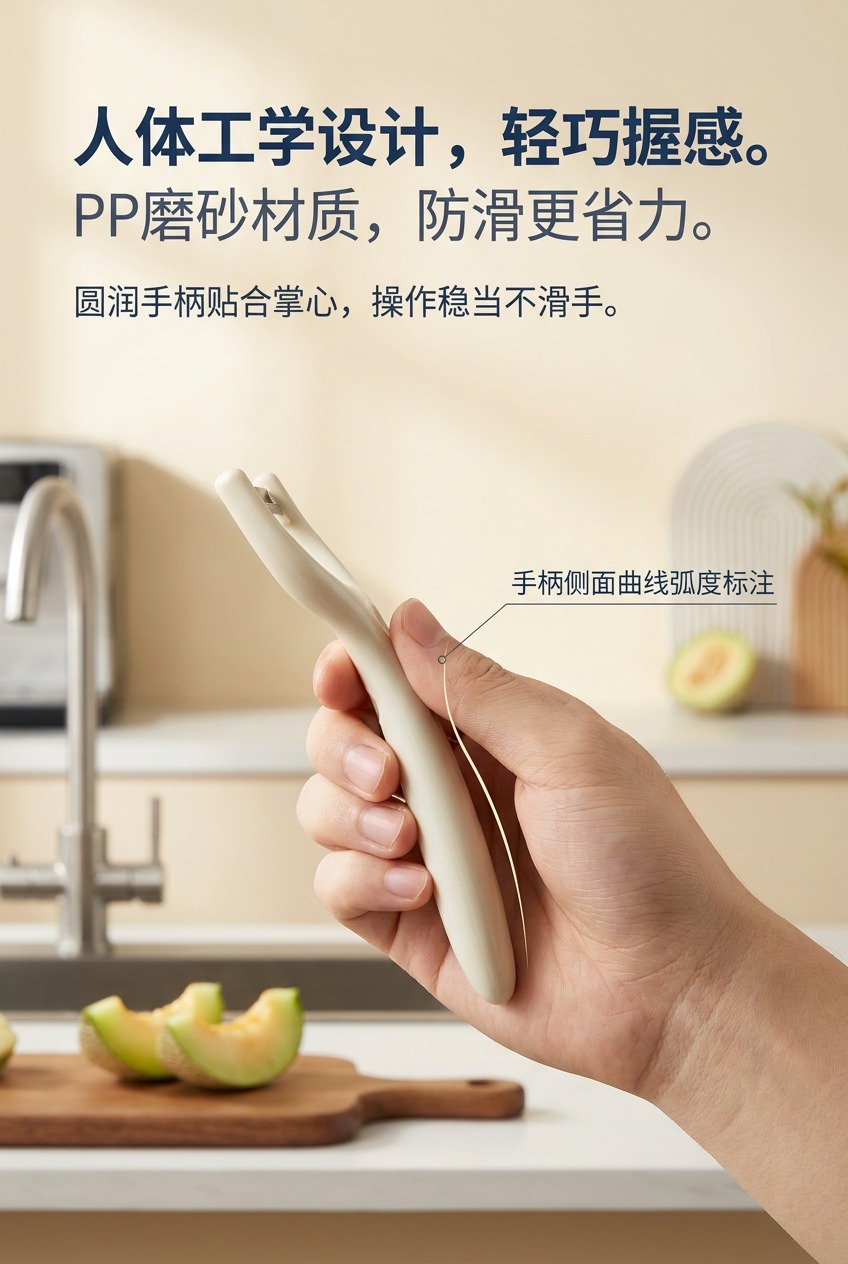 家用不锈钢水果刀瓜果刀苹果削皮刀刨皮刀去皮器土豆皮刮皮详情3
