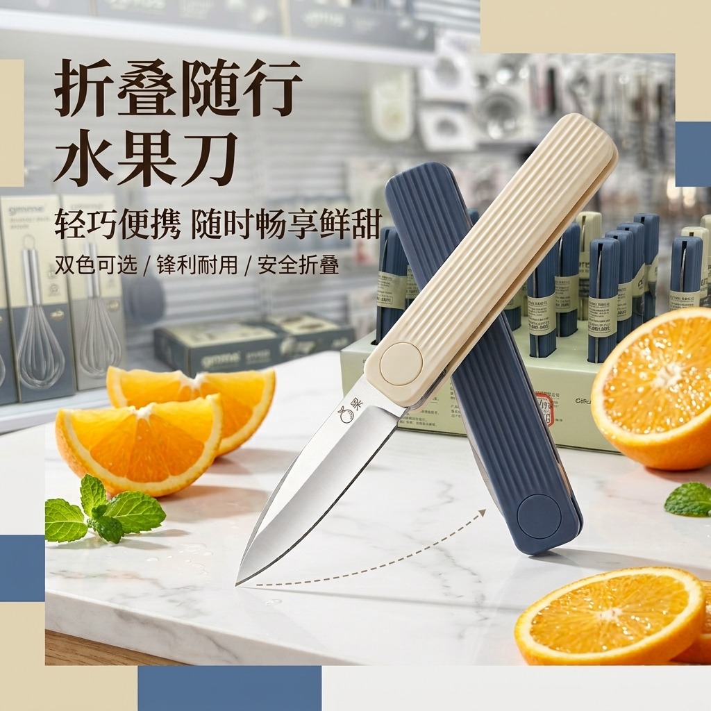 便携随身折叠家用迷你水果刀宿舍刀瓜果刀折叠刀小刀削皮器