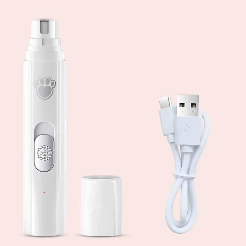 Pet electric nail sharpener, cat and dog nail clipper, electric grinding file, mobile charging, nail trimming, two-speed adjustment Item Picture