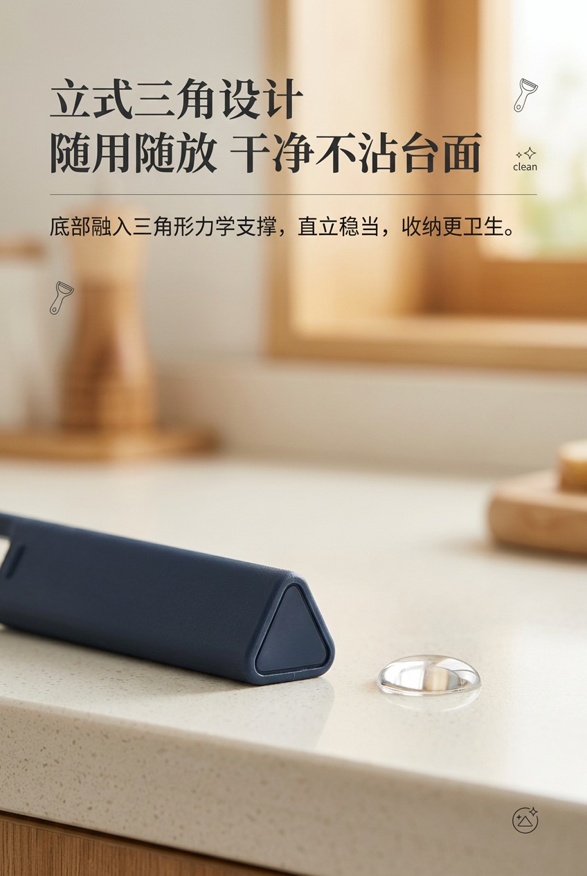 日式立式削皮刀米白灰色厨房用品木质台面切割刀片削皮器2元商品区详情4