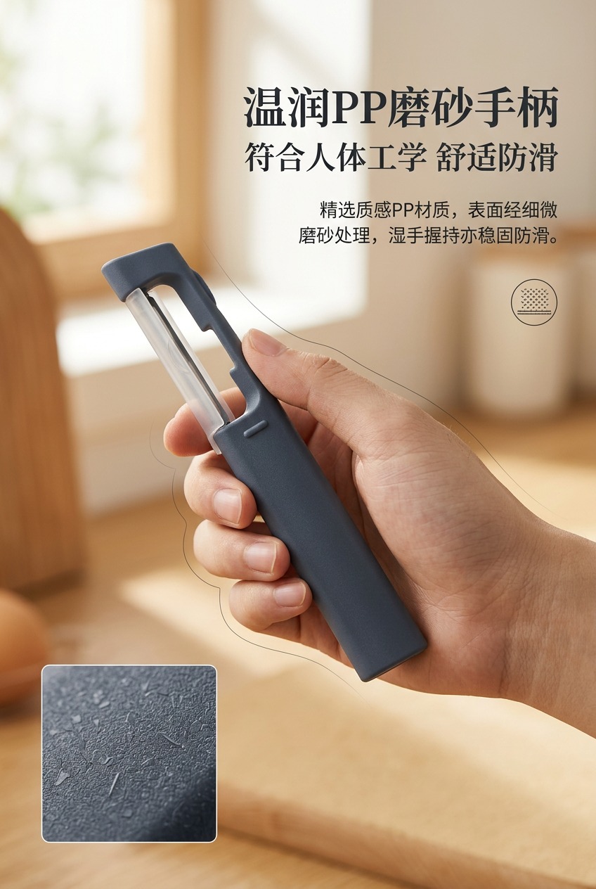 日式立式削皮刀米白灰色厨房用品木质台面切割刀片削皮器2元商品区详情5
