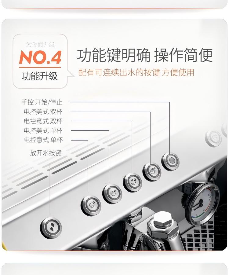 Comercial doble cabeza semiautomática E61 control electrónico máquina de café leche espuma pic 14