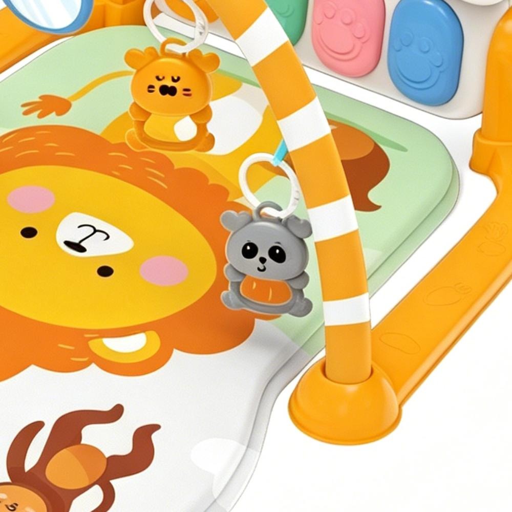 Baby fitness frame, pedal piano, animal-themed little lion, crawling mat, crawling mat, multi-functional early education and intelligence baby toy Application Scenario
