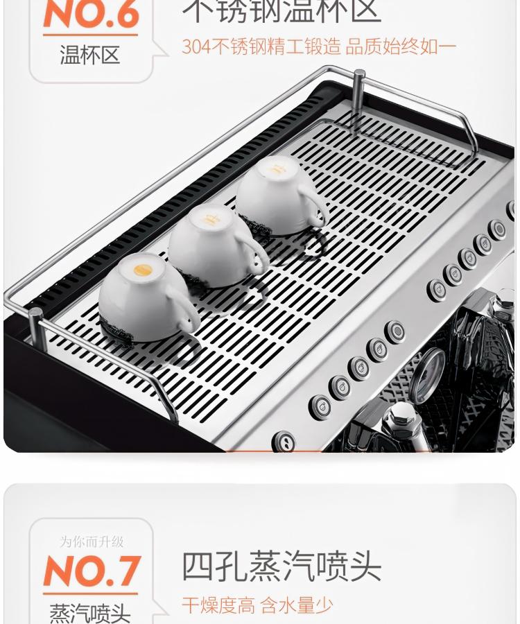 Comercial doble cabeza semiautomática E61 control electrónico máquina de café leche espuma pic 16