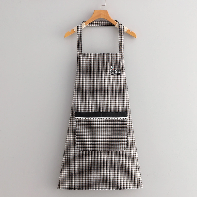 New neck-hanging apron, stain-resistant for work and kitchen, dirt-resistant and breathable for home cooking, work clothes, shoulder straps, neck-hanging waist detail image 2