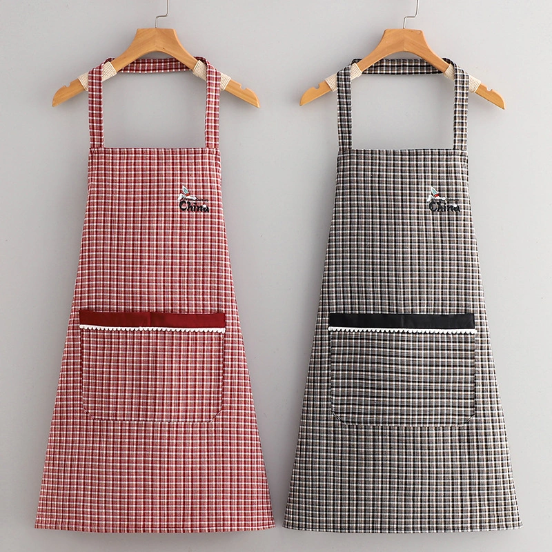 New neck-hanging apron, stain-resistant for work and kitchen, dirt-resistant and breathable for home cooking, work clothes, shoulder straps, neck-hanging waist detail image 6
