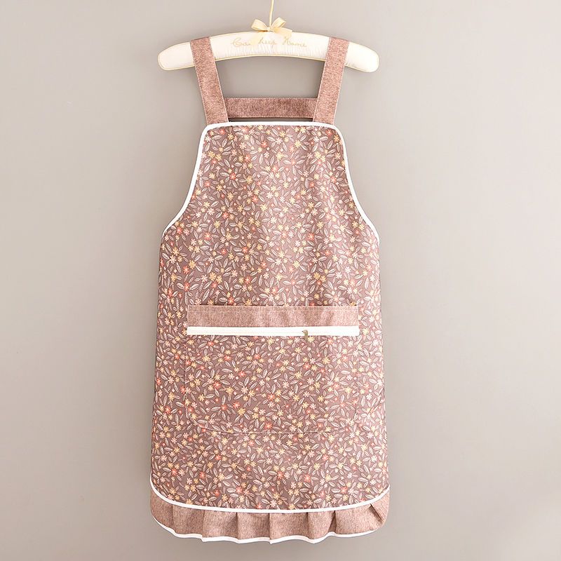 High-end Korean-style apron, breathable and oil-resistant, cooking and home apron, cute Korean-style pure cotton work clothes for women, Japanese-style and fashionable Application Scenario