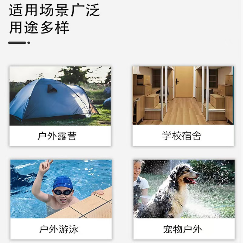 Cross-border portable USB charging outdoor bathing wonder, camping, construction site, dormitory, household electric mobile showerhead cover Item Picture