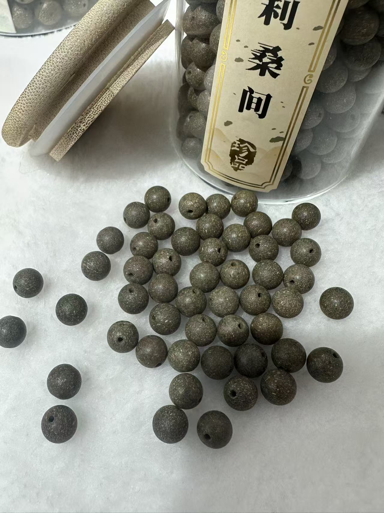 天然药香珠 手工串珠散珠 文玩配饰珠子瑶香阁#0.8绿雪含香散珠详情6