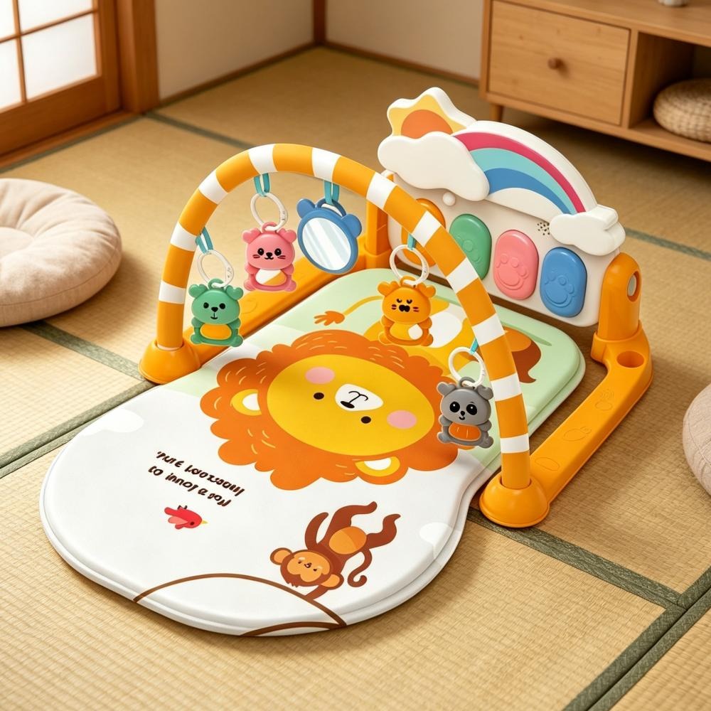 Baby fitness rack pedal tema animal pequeño león trepadora trepadora multifunción early learning puzzle bebé juguete