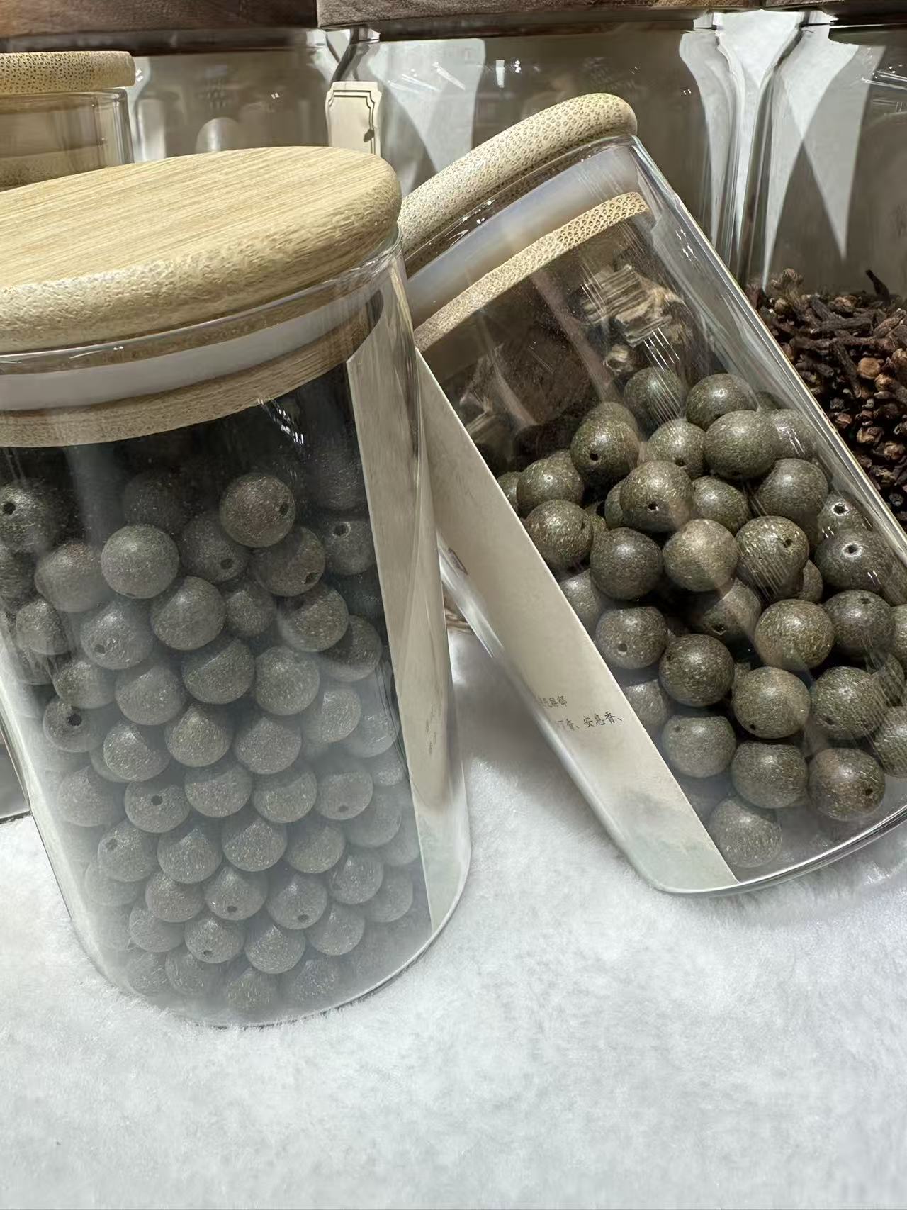 天然药香珠 手工串珠散珠 文玩配饰珠子瑶香阁#1.0茉莉桑间散珠详情5