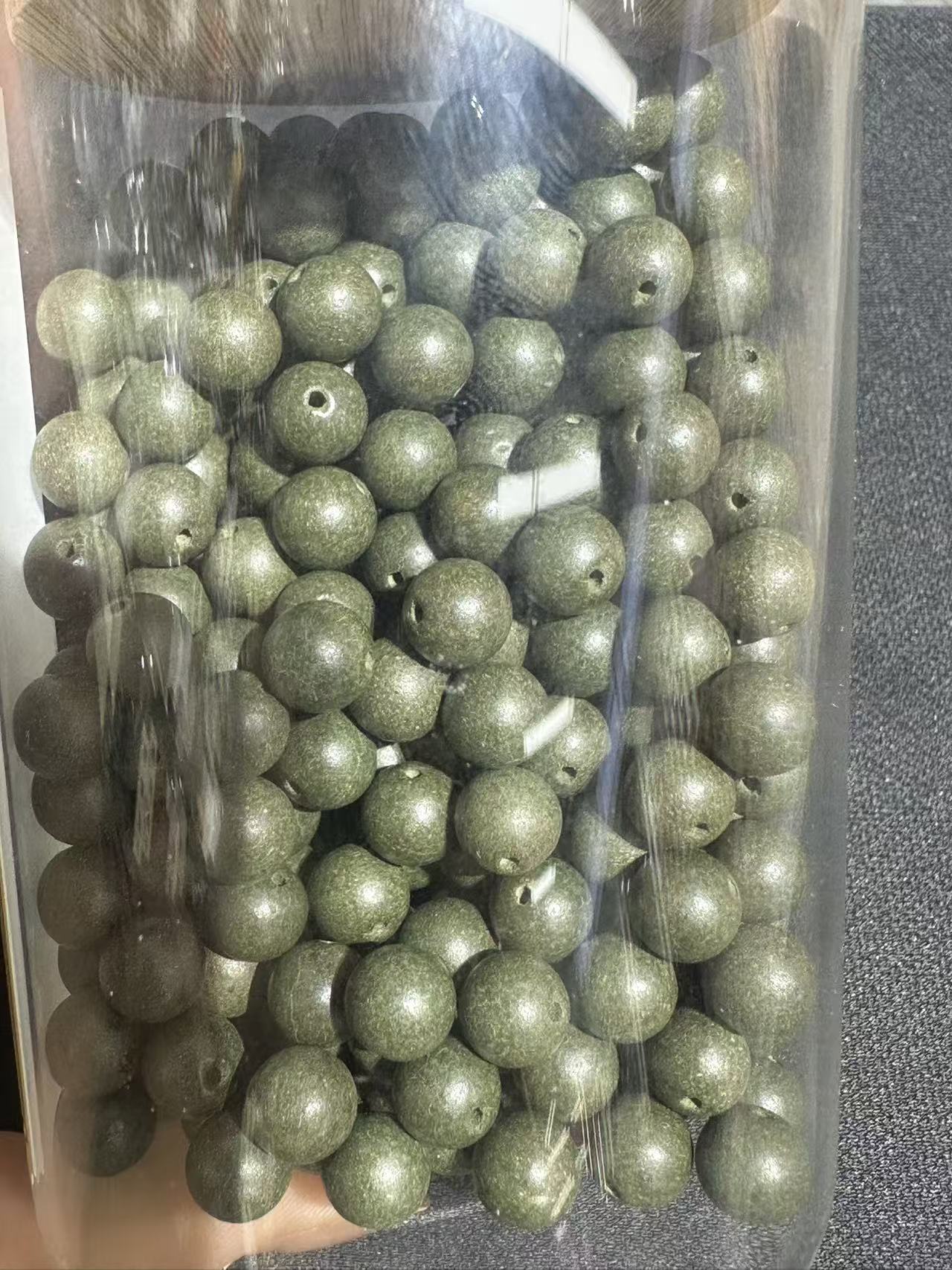 天然中药珠 手工串珠按颗散珠 文玩配饰珠子瑶香阁#0.8 绿雪含香 散珠详情5