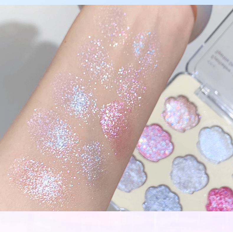 xixi cristal saura broca brillo brillo sombra de ojos highlight gusano de seda rethinking brillo claro a través no volador polvo polarizado broca roto mermaid hime sombra de ojos pic 5