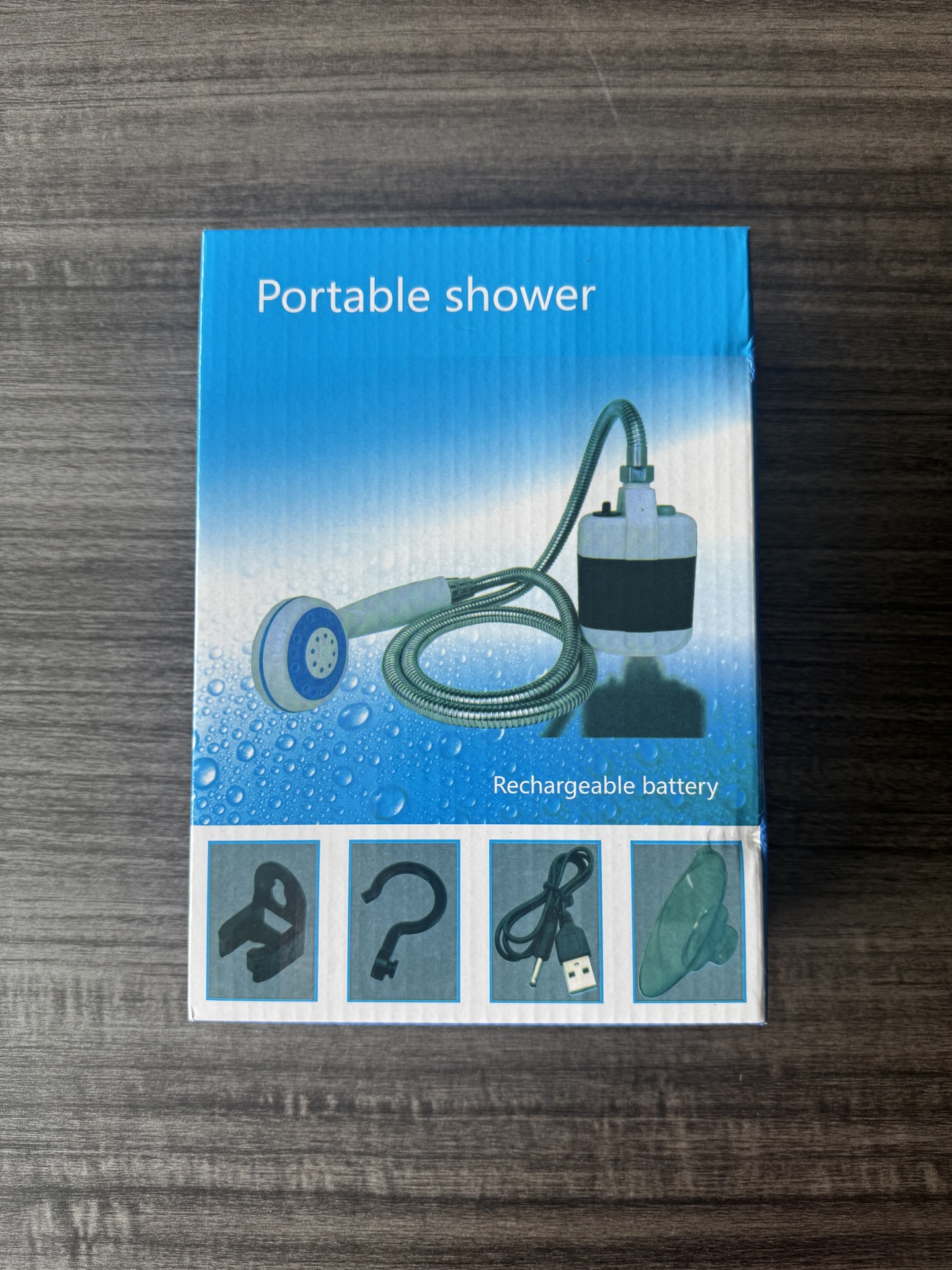Cross-border portable USB charging outdoor bathing wonder, camping, construction site, dormitory, household electric mobile showerhead cover detail image 3