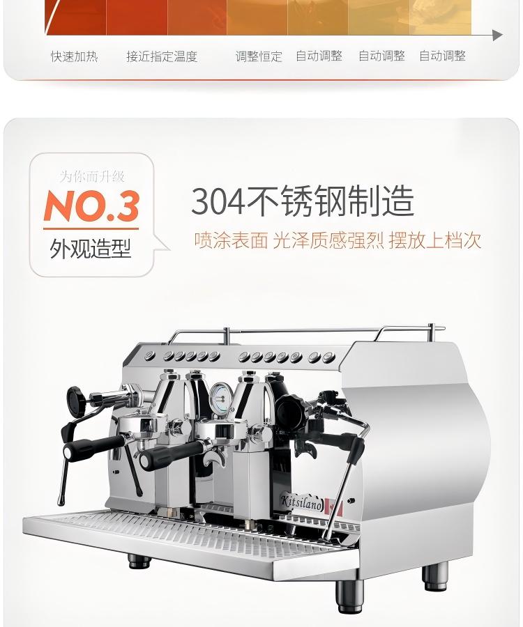 Comercial doble cabeza semiautomática E61 control electrónico máquina de café leche espuma pic 13