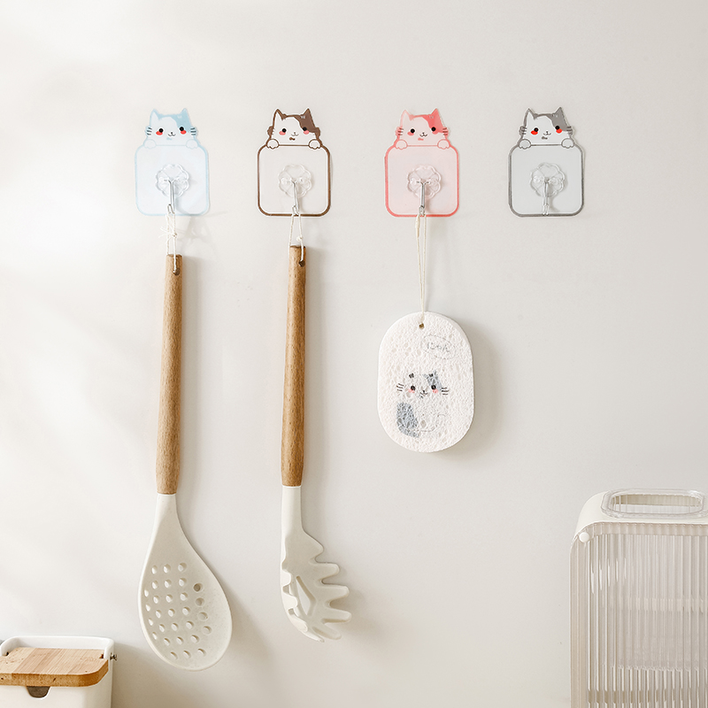 【CL】25Q4#109 Cartoon cat-shaped Christmas lamp suction cup hook, strong adhesion, multi-purpose home storage and decoration product Application Scenario