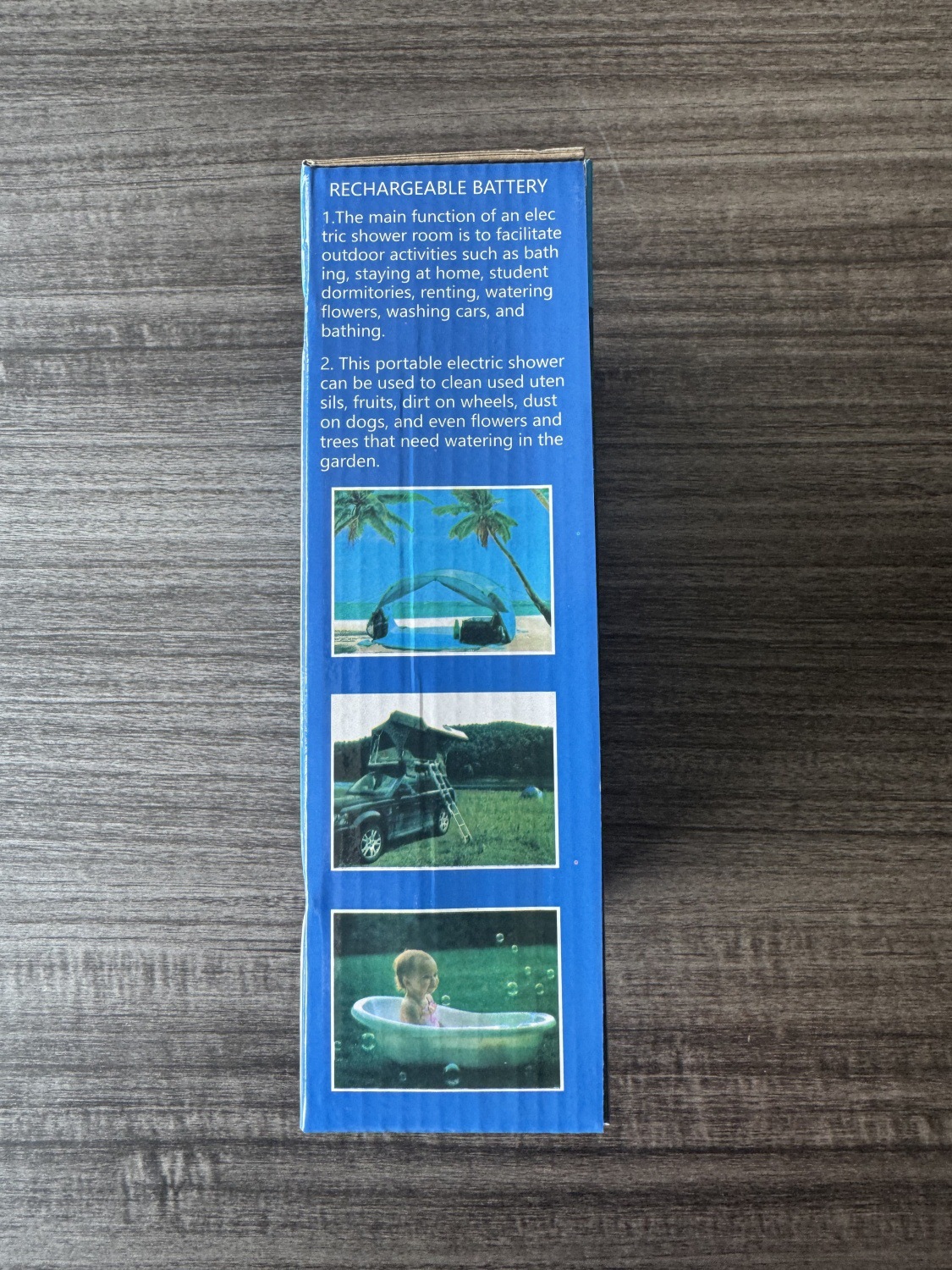 Cross-border portable USB charging outdoor bathing wonder, camping, construction site, dormitory, household electric mobile showerhead cover detail image 4