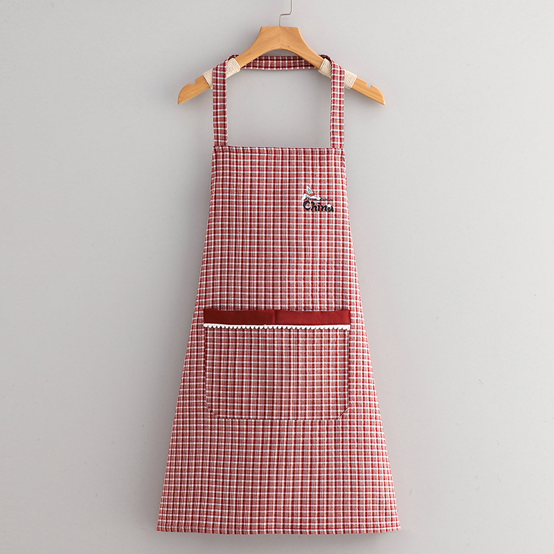 New neck-hanging apron, stain-resistant for work and kitchen, dirt-resistant and breathable for home cooking, work clothes, shoulder straps, neck-hanging waist