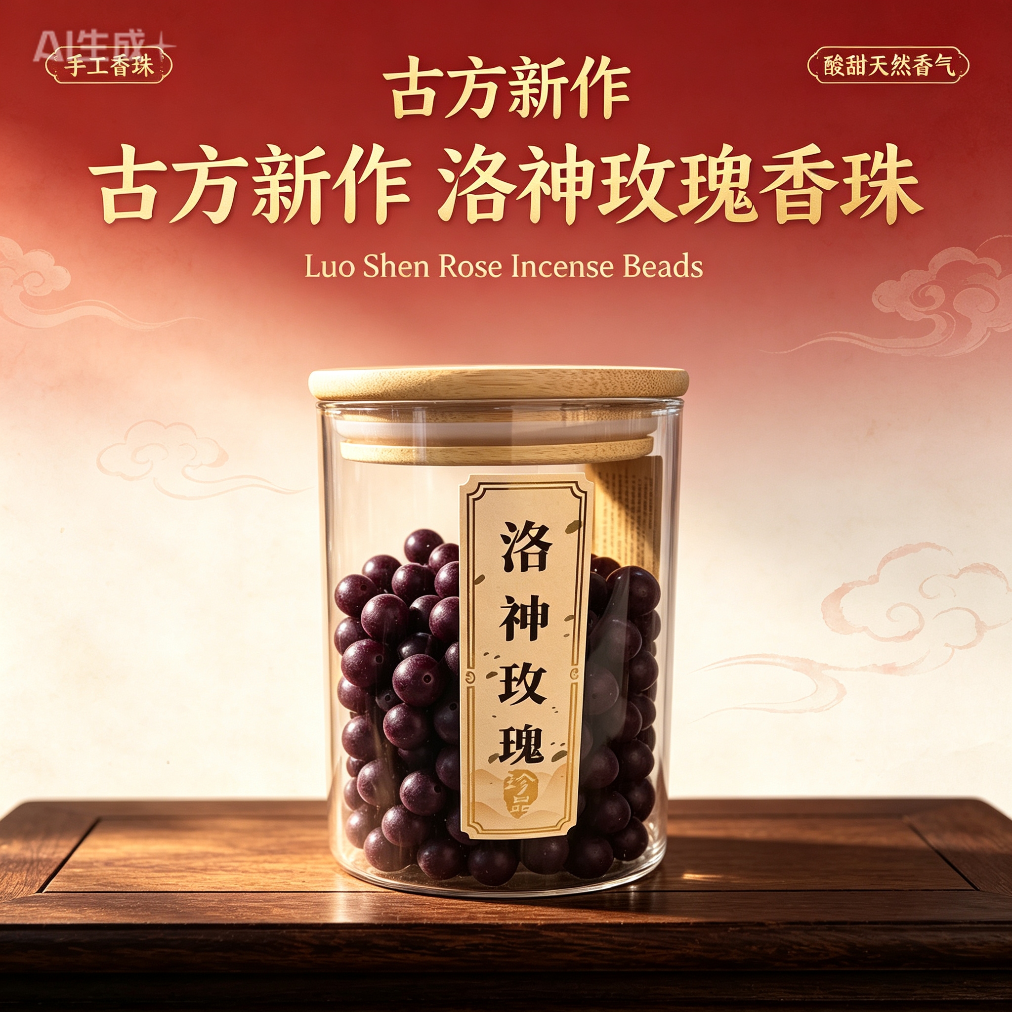 天然中药珠 手工串珠散珠 文玩配饰珠子瑶香阁#1.0洛神玫瑰散珠详情4