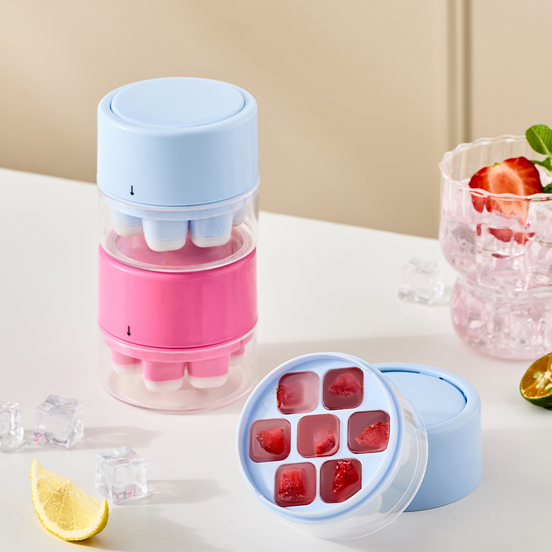 【CL】26Q3#0446 Rose-shaped two-color ice cube mold, silicone ice box, ice tray, ice cup, plastic mold, creative cold drink ice cubes