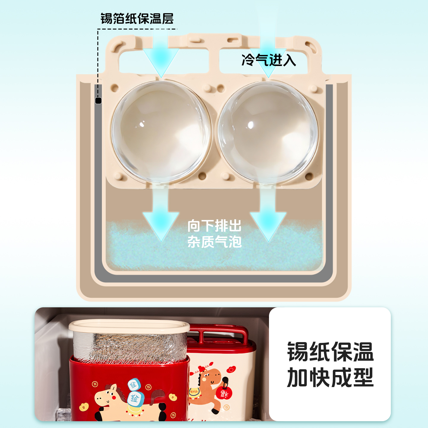 【CL】26Q3#K428-10 Soon release red-shaped silicone ice box, ice cube tray, ice cup plastic mold, home creative ice cube mold Application Scenario