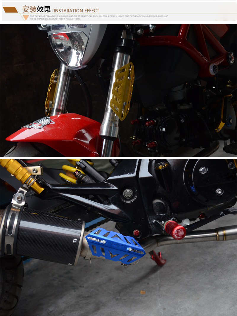 251107 Electric motorcycle front fork universal shock-absorbing cover protection, electric bike exhaust pipe decorative protection, aluminum alloy cover front fork protection cover pic 13