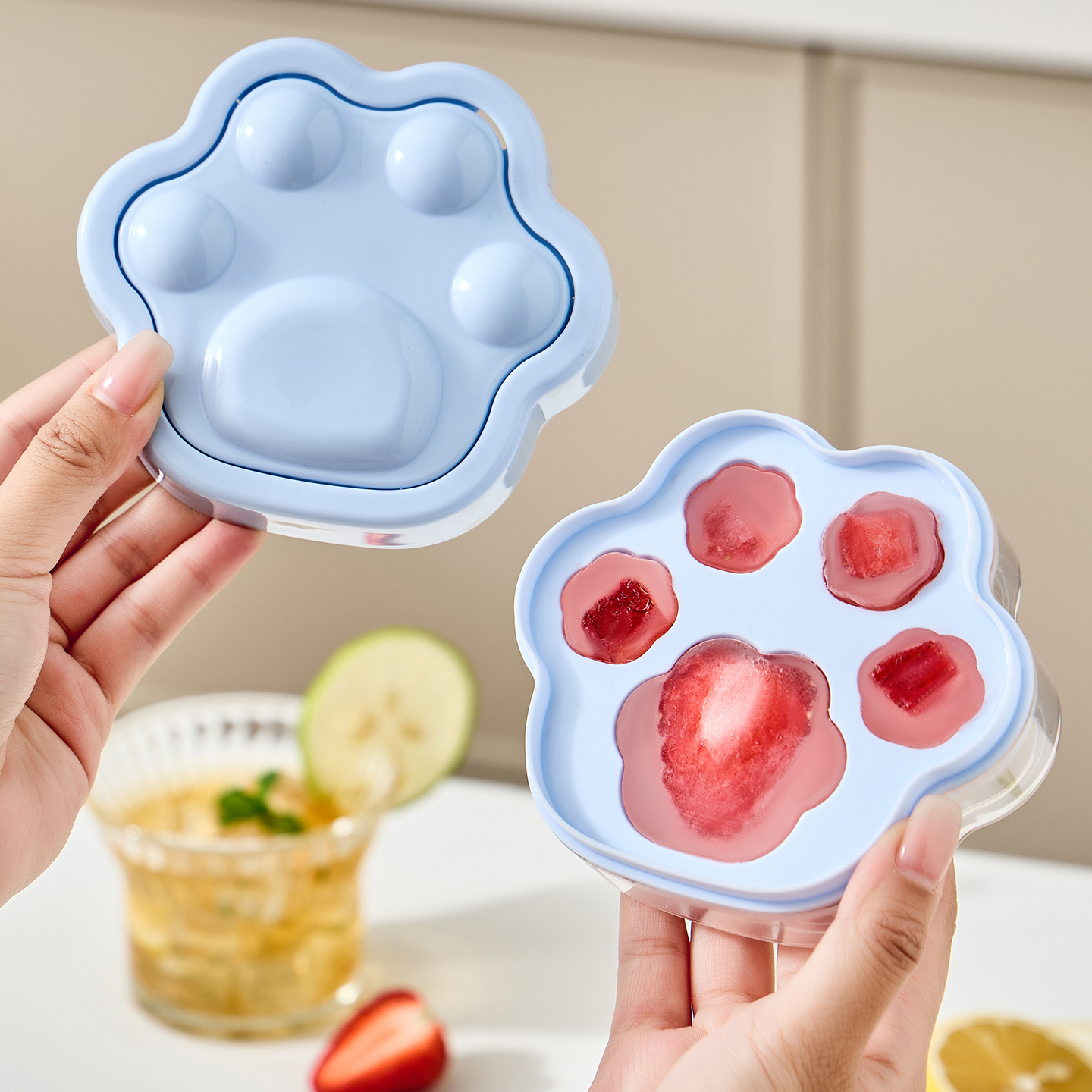 【CL】26Q3#K504-1 Cartoon Mini Shape Silicone ice box, ice mold, ice cup, plastic mold, household ice cubes Specification image