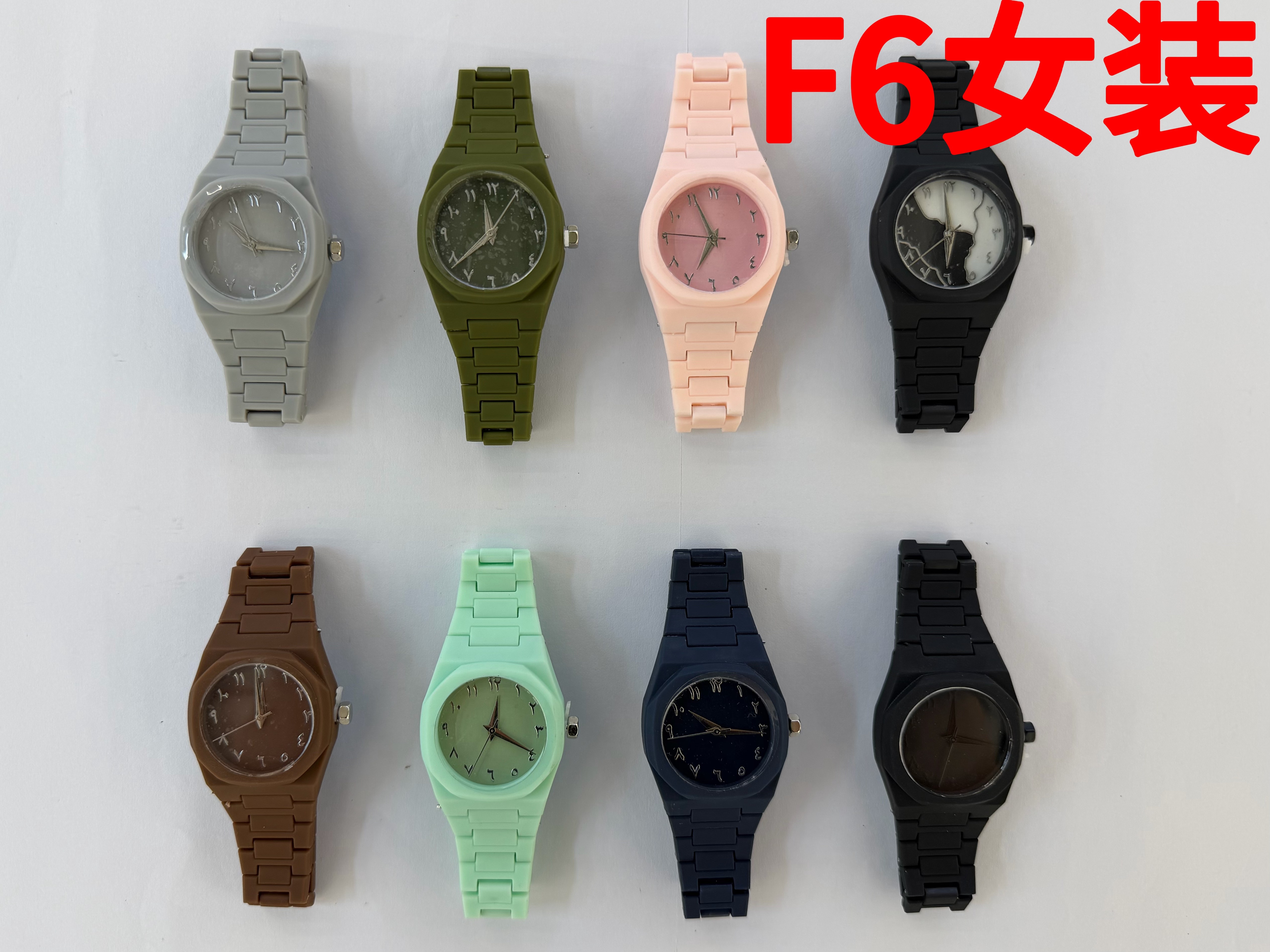 F6 mujeres reloj de moda diseño simple color dopamina reloj de cadena de cuarzo adecuado para uso diario comercio exterior al por mayor reloj de cadena simple reloj de pulsera cuarzo para hombres y mujeres estudiantes universal reloj de tendencia
