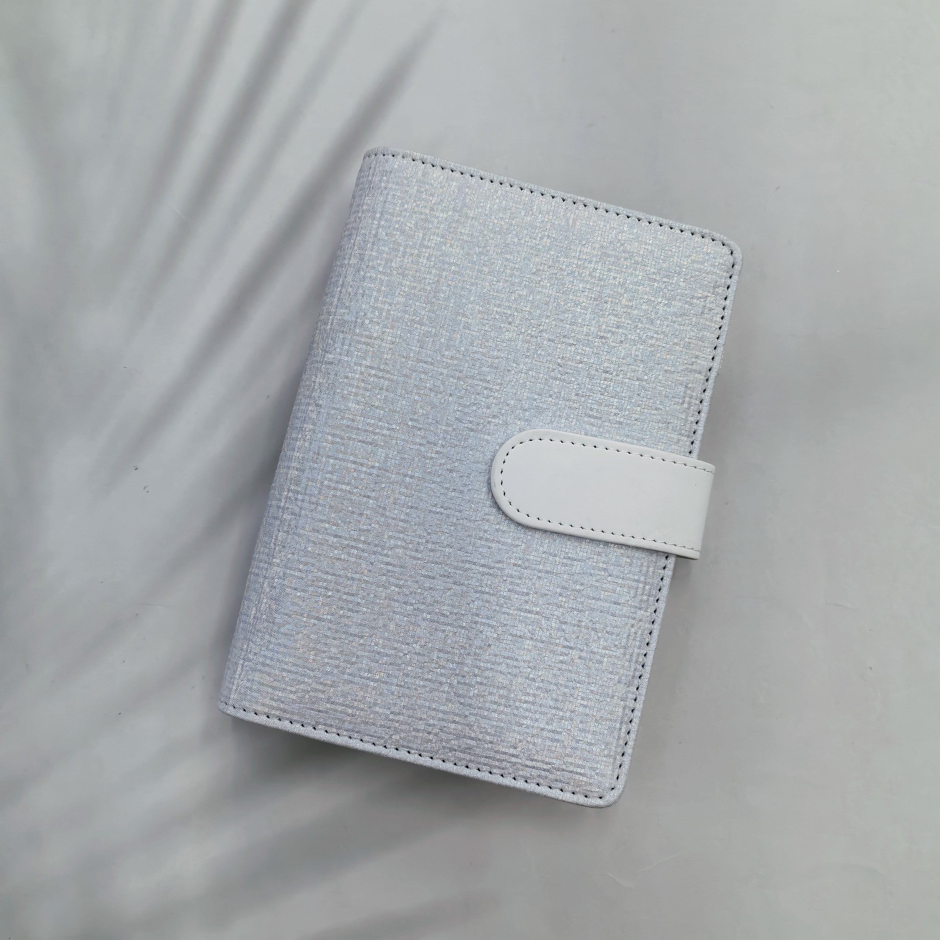 New 7-inch piggy bank with a silver-gray textured cover, a notebook, a diary, a student creative notebook, a notepad, and office supplies made of PU leather. Customization is supported pic 5