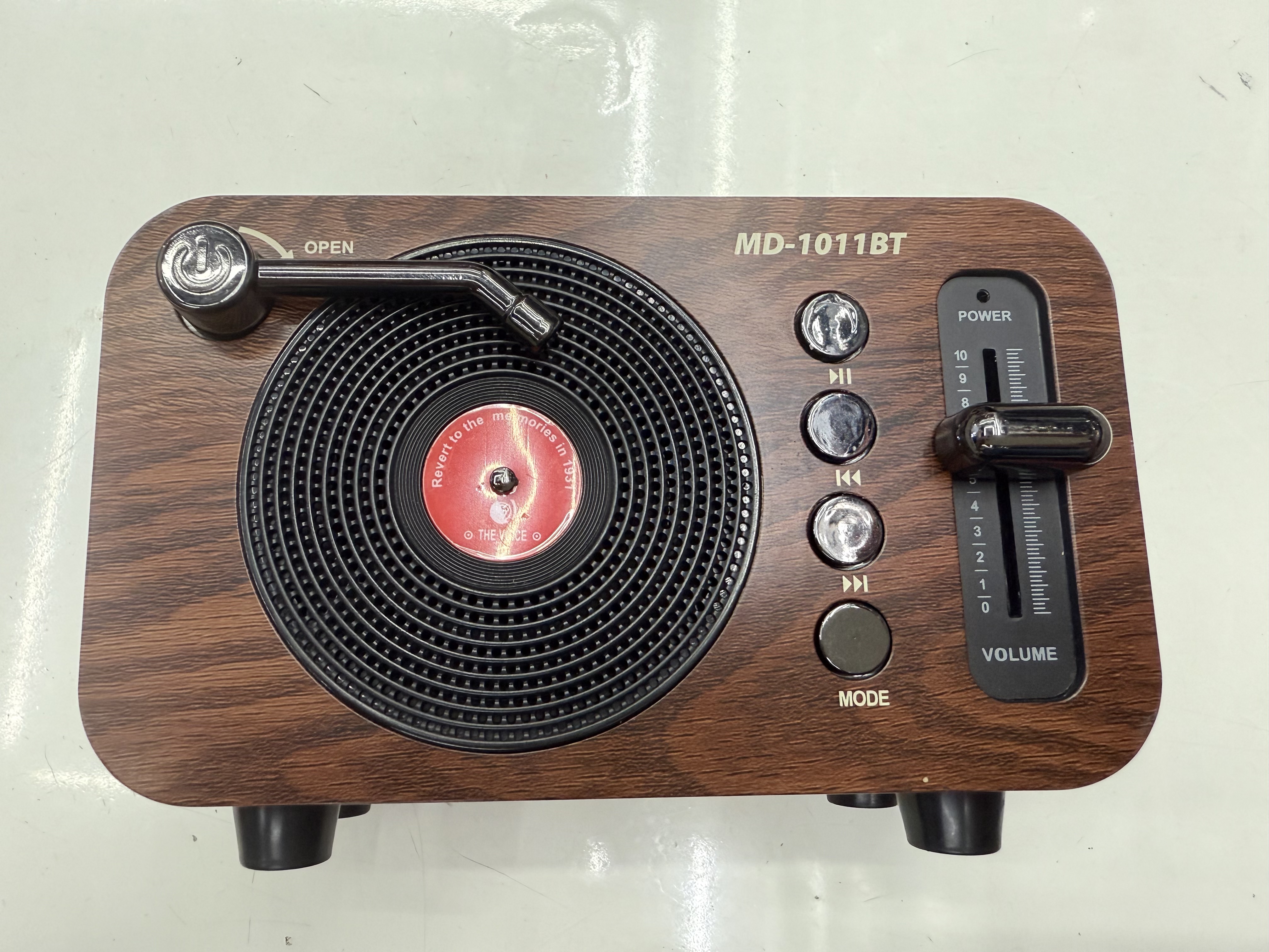 MD-1011BT classic retro radio, Bluetooth speaker, nostalgic gramophone, record player, wood grain, multi-functional, compact and popular