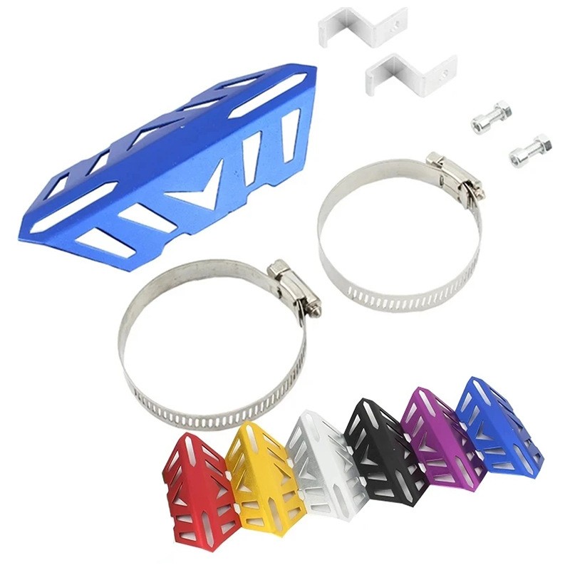 251107 Electric motorcycle front fork universal shock-absorbing cover protection, electric bike exhaust pipe decorative protection, aluminum alloy cover front fork protection cover