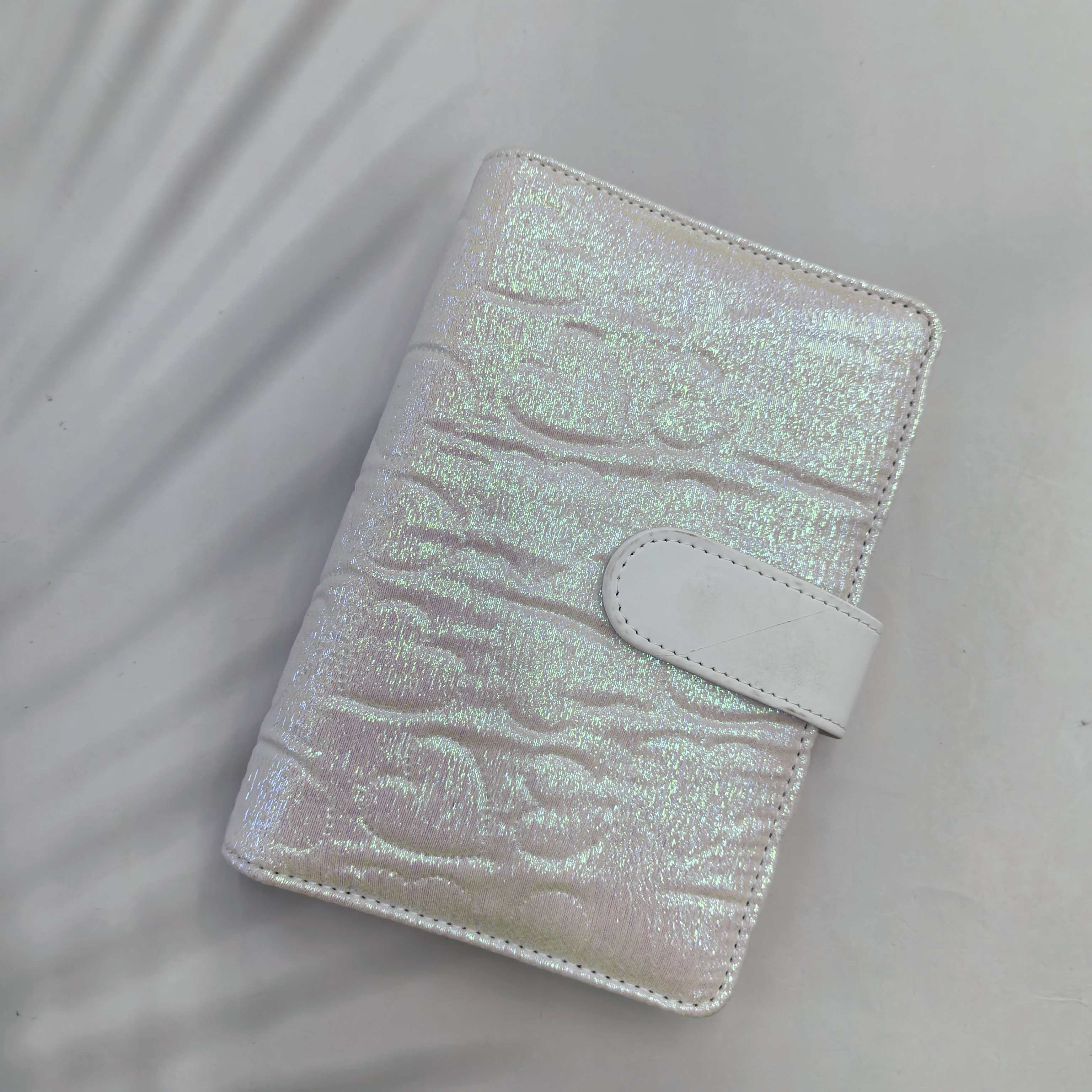 New 7-inch piggy bank with a silver-gray textured cover, a notebook, a diary, a student creative notebook, a notepad, and office supplies made of PU leather. Customization is supported pic 7