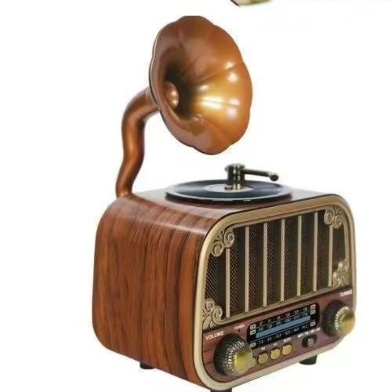 MD-1318BT New vintage radio Bluetooth speaker, Bluetooth audio recorder, retro design, nostalgic radio, antique Bluetooth speaker details Picture