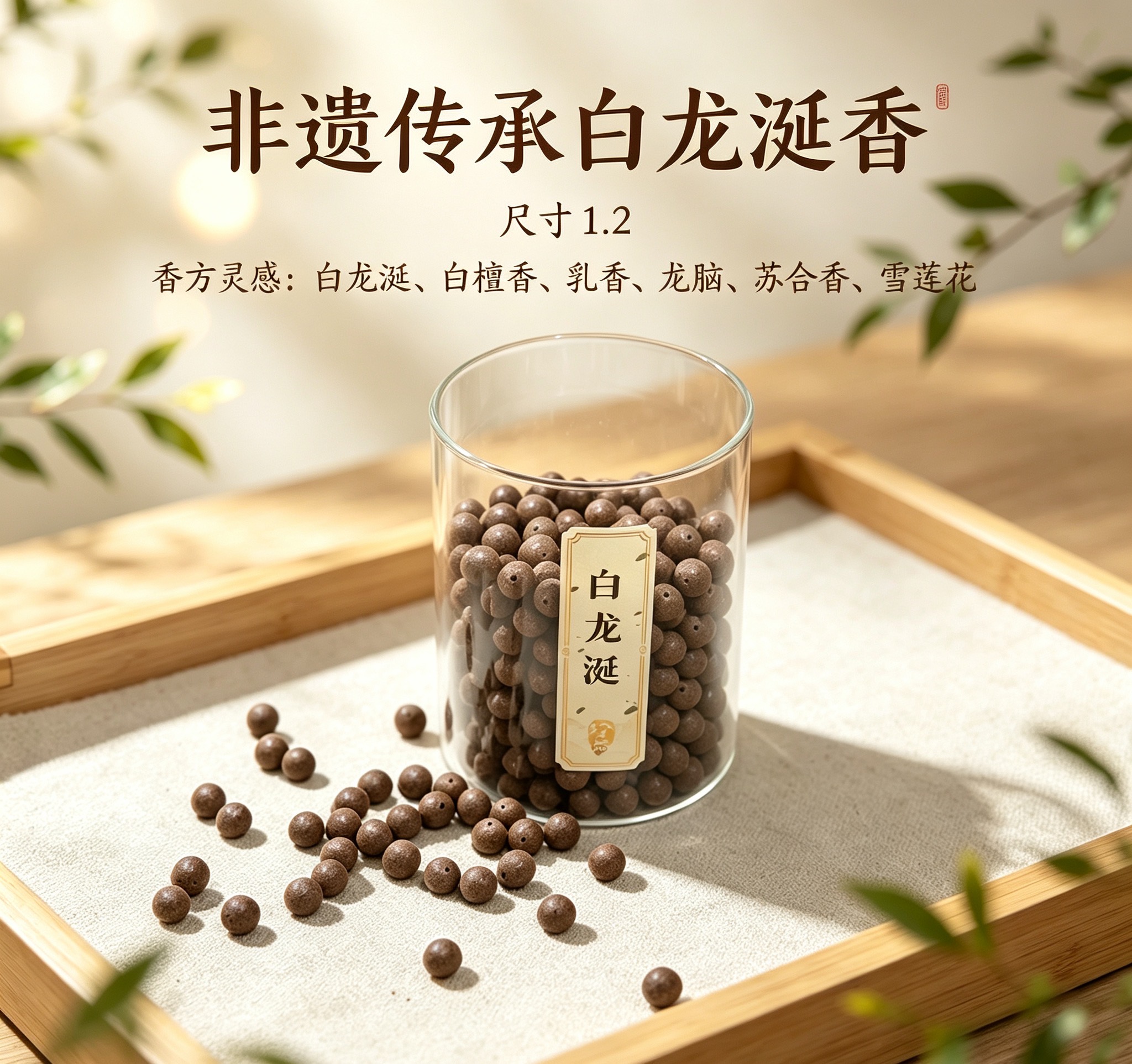 天然中药珠 手工串珠散珠 文玩配饰珠子瑶香阁#1.2白龙涎散珠详情1