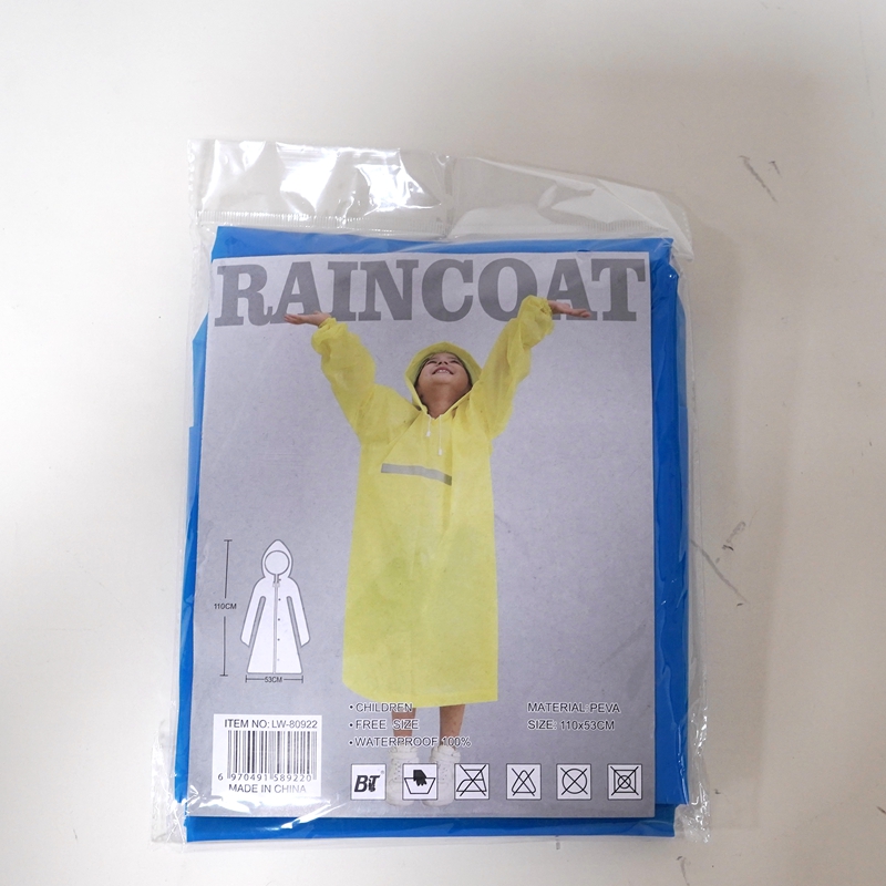 Li Wang Direct Sales New trendy EVA children's reflective hooded raincoat, a must-have raincoat for traveling on rainy days