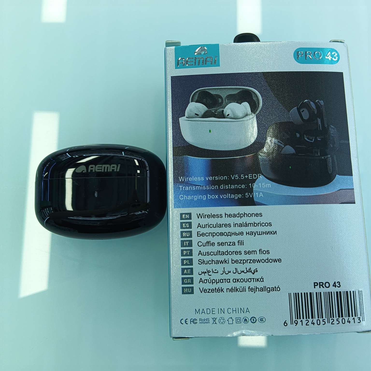 PRO45 TWS Bluetooth Headphones, Bluetooth 5.5 touch wireless in-ear headphones, AEMAI for export in stock and wholesale details Picture