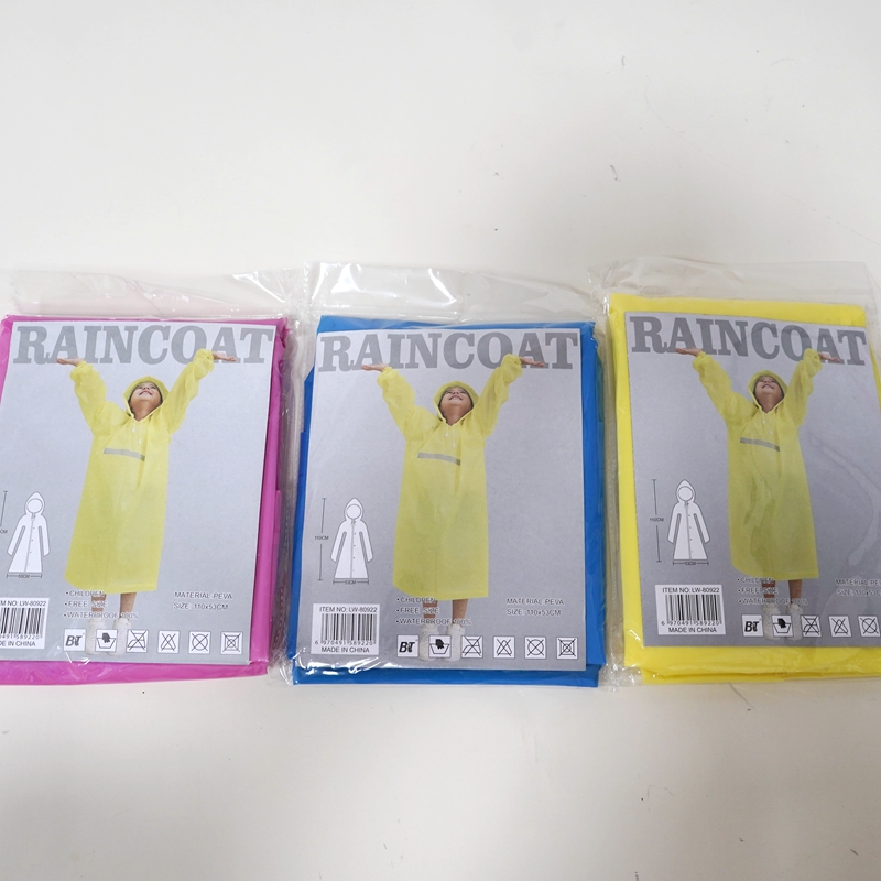 Li Wang Direct Sales New trendy EVA children's reflective hooded raincoat, a must-have raincoat for traveling on rainy days Specification image