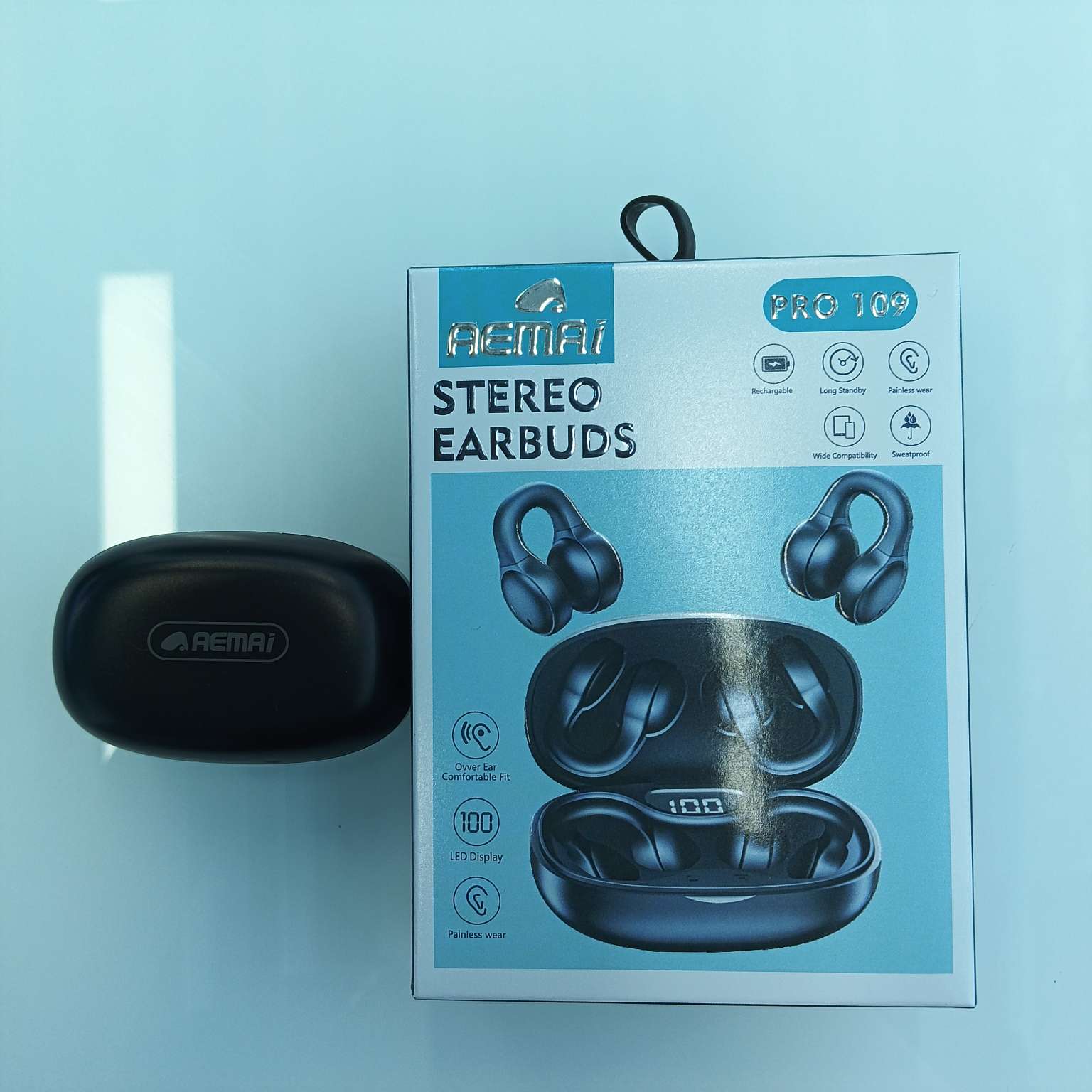 AEMAI PRO109 ear-clip Bluetooth Headphones Digital Display TWS Open Wireless Headphones Non-in-ear stereo Cross-border wholesale details Picture