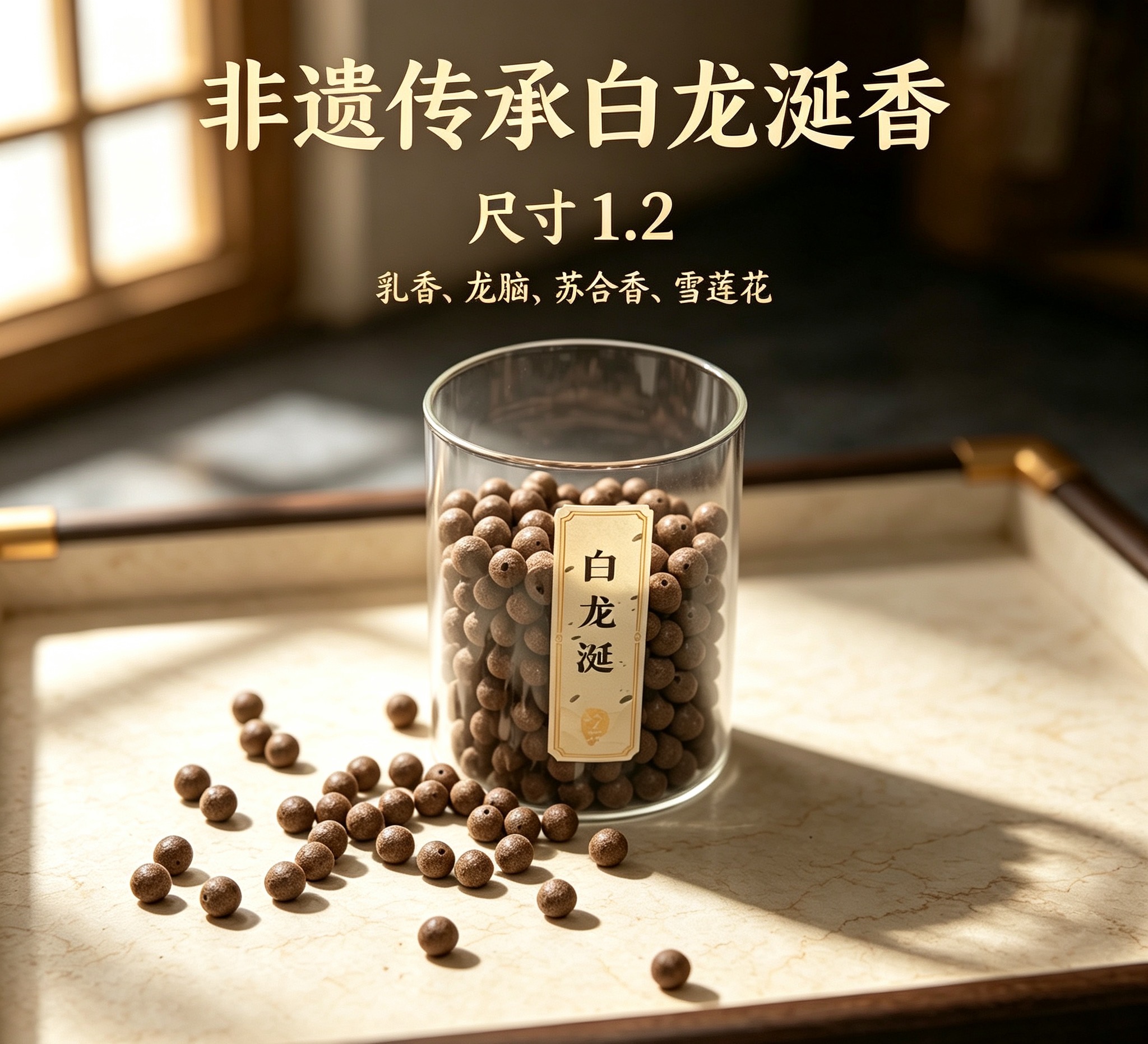 天然中药珠 手工串珠散珠 文玩配饰珠子瑶香阁#1.2白龙涎散珠详情5
