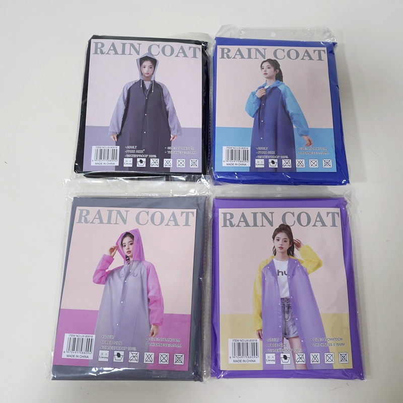 Li Wang directly sells a very stylish new EVA color adult raincoat for outdoor raincoats in rainy weather Specification image