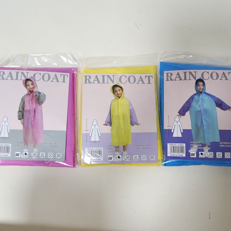 Li Wang Wholesale and Direct sales of new mixed-color and trendy children's raincoats, essential for going out on cloudy and rainy days Specification image