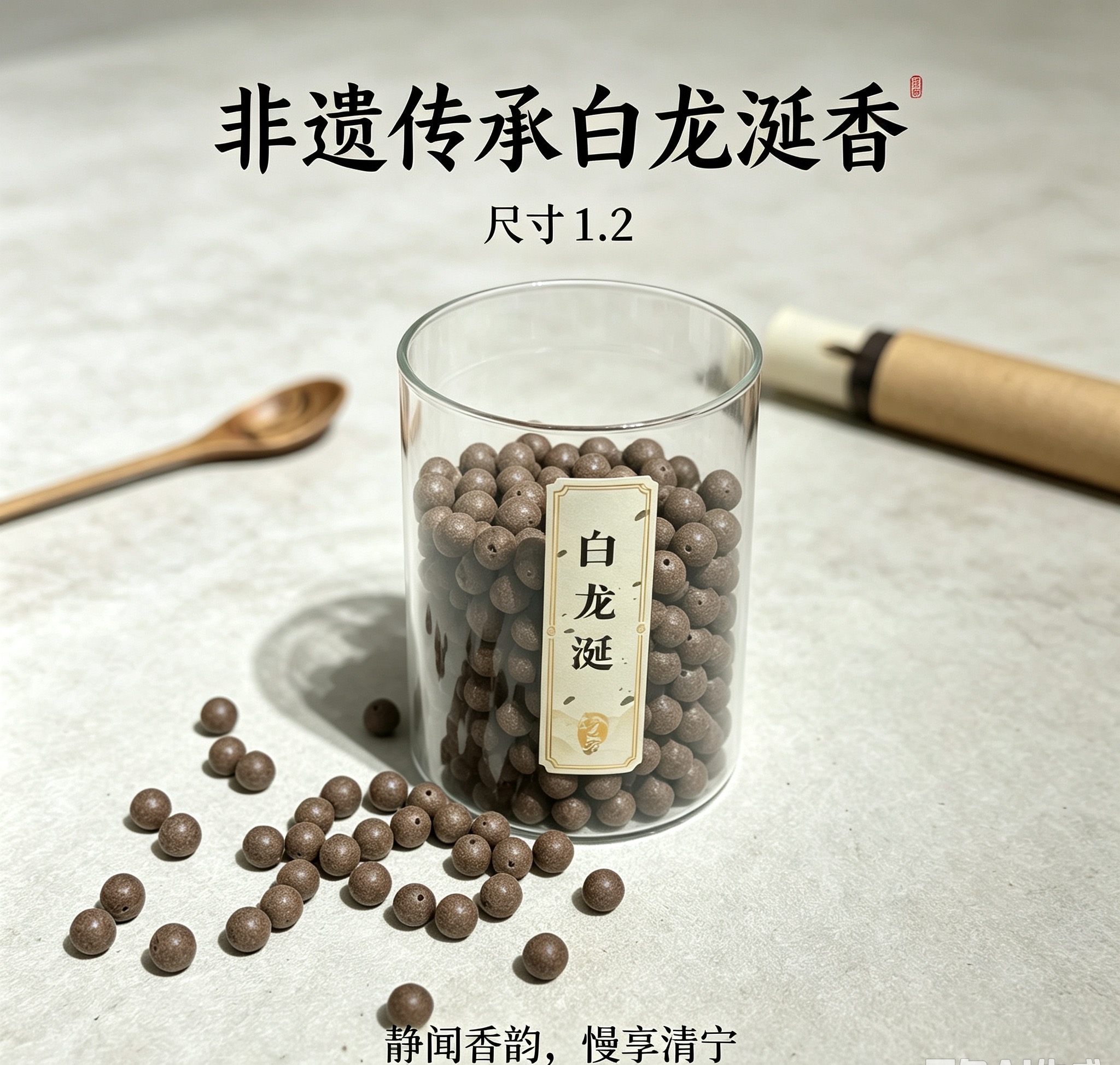 天然中药珠 手工串珠散珠 文玩配饰珠子瑶香阁#1.2白龙涎散珠详情2