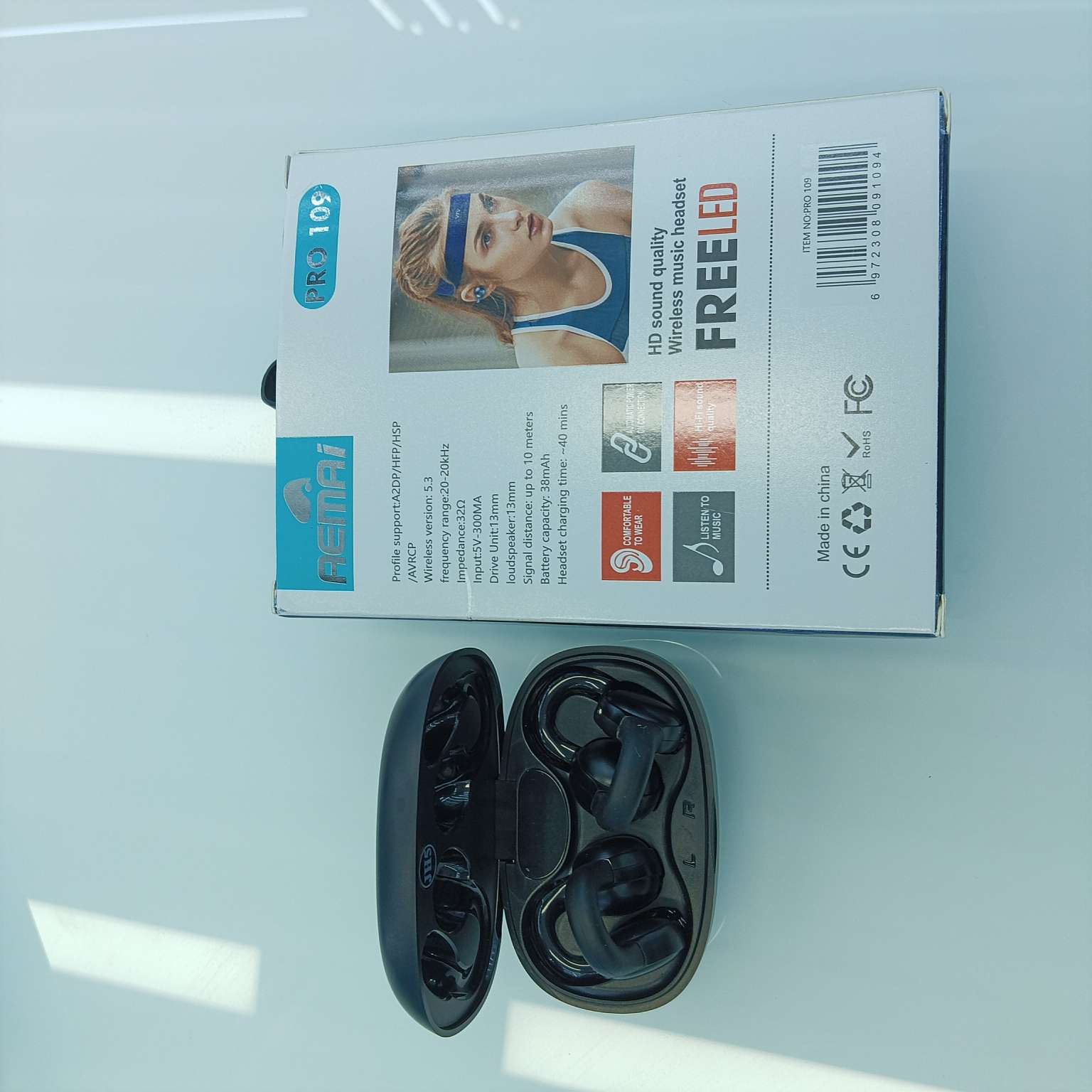 AEMAI PRO109 ear-clip Bluetooth Headphones Digital Display TWS Open Wireless Headphones Non-in-ear stereo Cross-border wholesale Item Picture